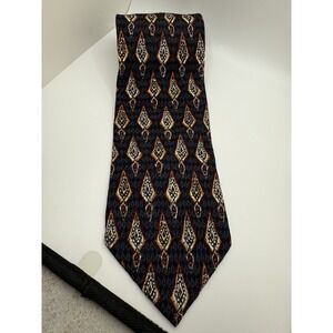 Nordstrom JZ Richards USA Silk Jacquard Tie 4" Wide Geometric Diamond